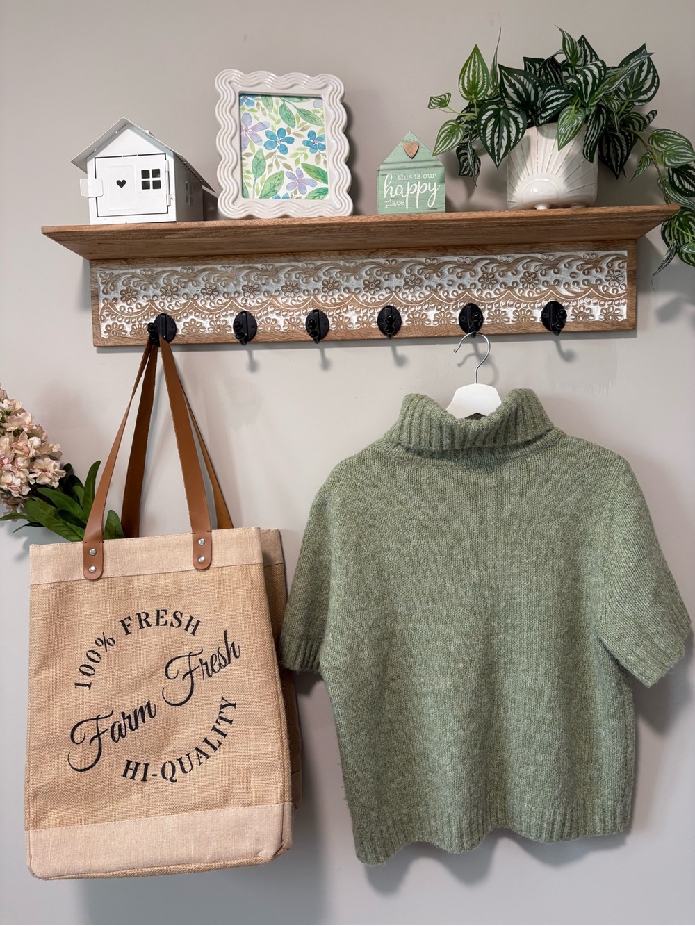 Abercrombie Sage Green Turtleneck Sweater